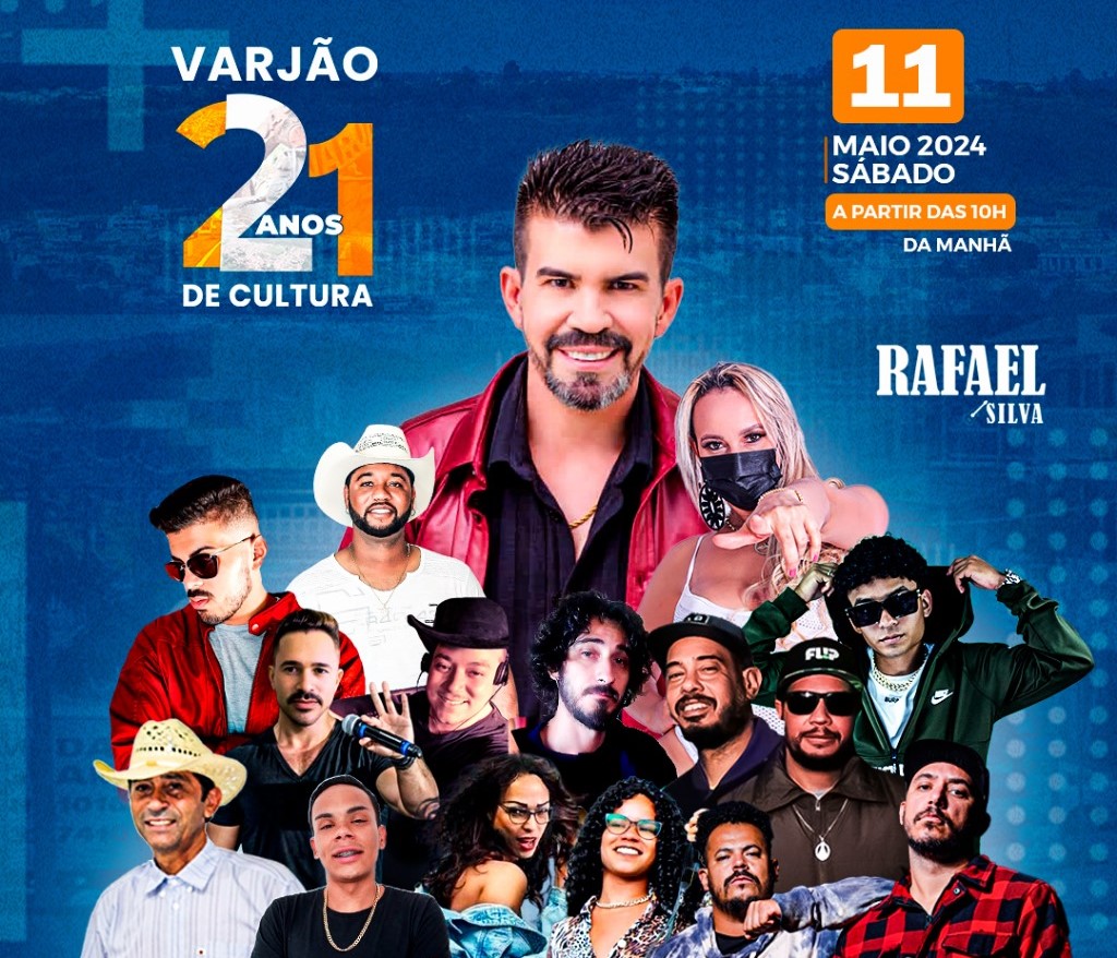VARJÃO EM FESTA | Cidade comemora seu 21º aniversário neste sábado (11) com muitas atrações artísticas